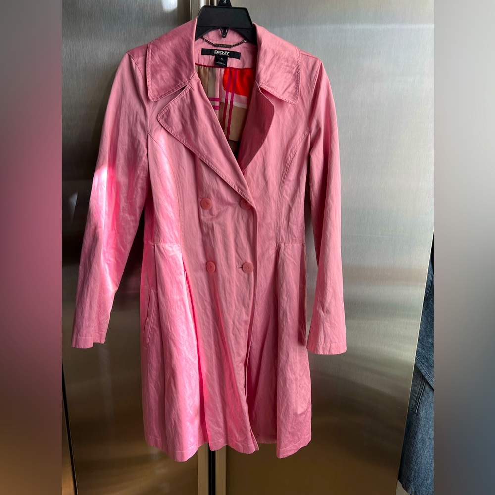 DKNY Pink Trench Coat